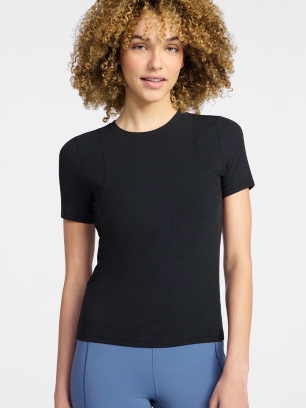 Avia Black Short Sleeve Crewneck Top